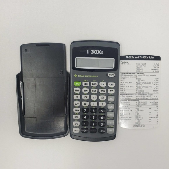 Texas Instruments TI-30XA Solar‎ Scientific Calculator Cover Gray Tested Works - Picture 1 of 6
